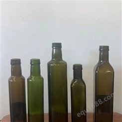 工厂现货玻璃山茶油瓶 厨房用品家用透明墨绿橄榄油瓶
