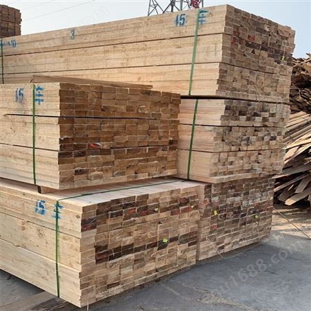亿展木业包装托盘料 白松材质打包木条 定尺加工支模使用